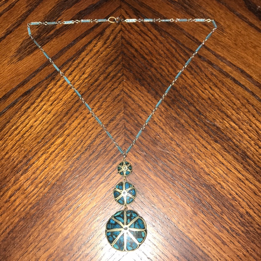 BOGO FREE Blue and silver necklace